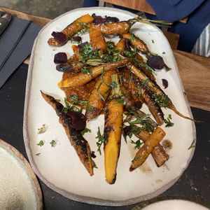 Carrots with Romesco  at Fat Veggies in Barcelona