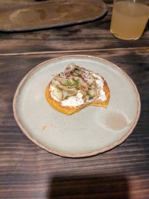 Delicious blini at Fat Veggies in Barcelona