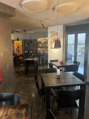 Upstairs room  at Fat Veggies in Barcelona