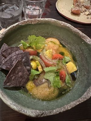 Ceviche  at Fat Veggies in Barcelona