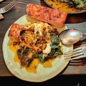 Seasonal cassoulet and focaccia at Fat Veggies in Barcelona