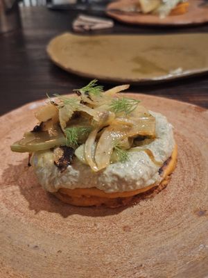 Starter - blini at Fat Veggies in Barcelona