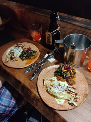 Principal 1 del menú degustació (col) at Fat Veggies in Barcelona