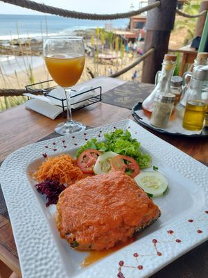 Vegetarian (= Vegan) Lasagna (1.390 CVE) at Osteria n.3 in Praia