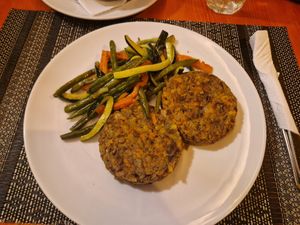 Lentil medallions at Osteria n.3 in Praia