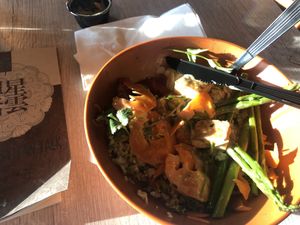 Asparagus was hiding under all the other good stuff.  at Pro-Fit-Kitchin in Bullhead City