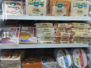 vegan cheeses at Gary Null's Uptown Whole Foods in New York City