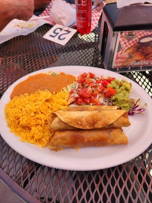Flautas at La Chimichanga Cantina in Scotts Valley
