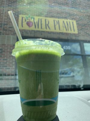 Green smoothie  at Power Plant Juice Bar in Centerville