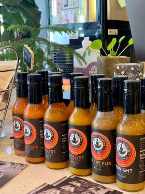 Juicymelt Supreme Hot Sauces for purchase at Power Plant Juice Bar in Centerville