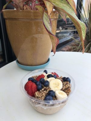 Peanut butter smoothie bowl  at Power Plant Juice Bar in Centerville
