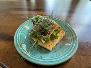 Avocado toastt  at Power Plant Juice Bar in Centerville