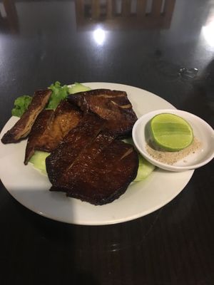 Soy pork - really good at Evergreen Vegetarian - Phsar Chas in Phnom Penh