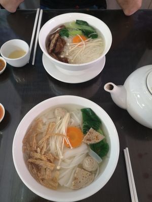 Not very tasty. Won't recommend the noodle soup at Evergreen Vegetarian - Phsar Chas in Phnom Penh