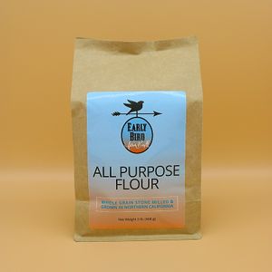 Our flour comes from Early Bird regenerative farm and is milled by farmer Drew. at Fox and Lion Bread in San Francisco