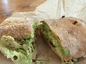 Green dream sandwich   at Fox and Lion Bread in San Francisco
