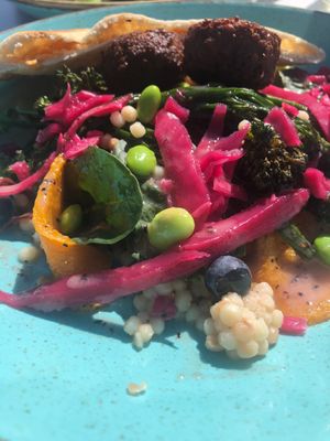 Superfood salad with roast butternut squash at Tattershall Lakes Country Park in Lincoln