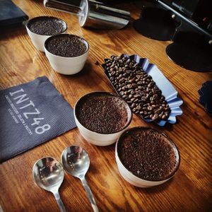 Freshly roasted coffee available in  house or take away. We supply also in full beans, for private users or cool restaurants and hotels at Intz48 Coffee Roasters Azores in Sao Miguel