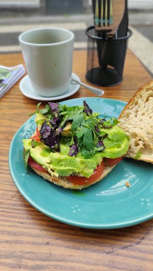 breakfast avocado sandwich at Intz48 Coffee Roasters Azores in Sao Miguel