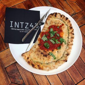 Thats a baby. Filled with freshly roasted assorted vegges, and plenty of herbs at Intz48 Coffee Roasters Azores in Sao Miguel