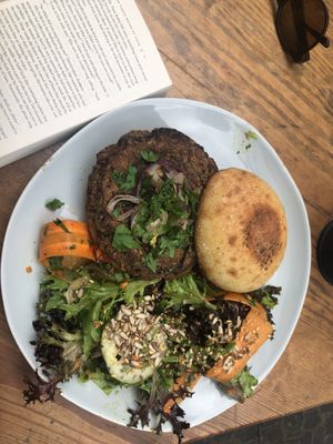 Vegan bean burger   at Intz48 Coffee Roasters Azores in Sao Miguel