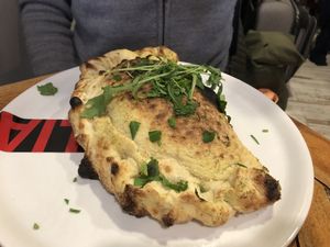 Vegan calzone   at Intz48 Coffee Roasters Azores in Sao Miguel