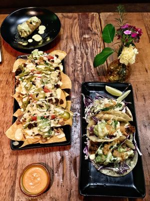Nachos With Asada Tacos! at Vida Cantina SF in San Francisco