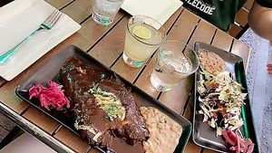 Enchiladas, taquitos and margarita at Vida Cantina SF in San Francisco