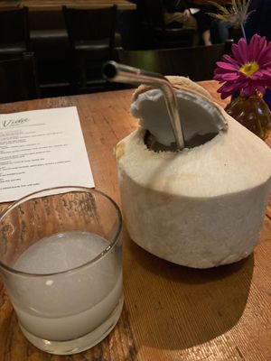 I’m in love with the coco: ask for a spoon to scrape out the coconut flesh! at Vida Cantina SF in San Francisco