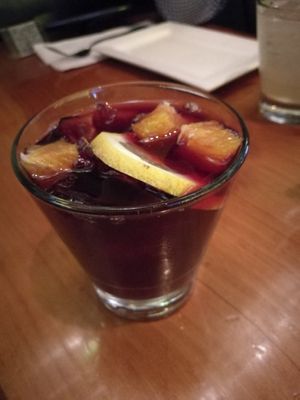 Sangria during Happy hour! Cheers! at Vida Cantina SF in San Francisco