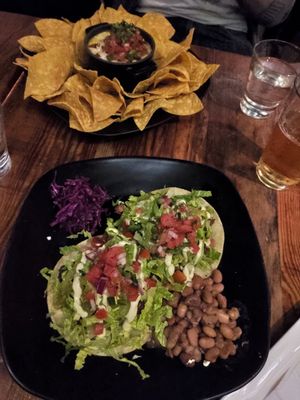 Asado taco and queso fundido at Vida Cantina SF in San Francisco