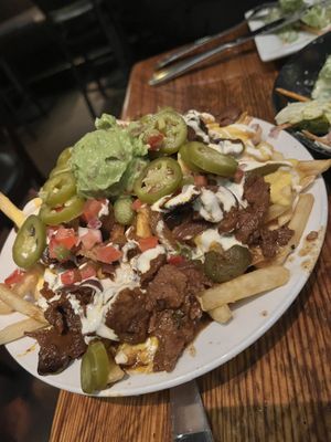 Loaded fries   at Vida Cantina SF in San Francisco