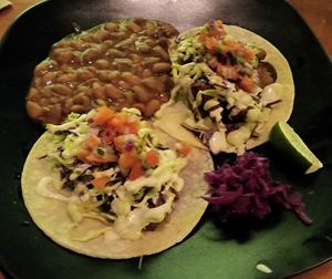 Baja mushroom tacos at Vida Cantina SF in San Francisco