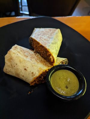 $13 churrizo burrito at Vida Cantina SF in San Francisco