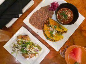Birria tacos and happy hour flautas  at Vida Cantina SF in San Francisco