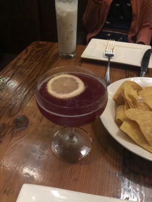 Purple Drank (alcoholic) and coconut horchata (non alcoholic)  at Vida Cantina SF in San Francisco