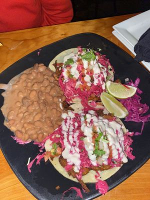 Baja fish taco plate   at Vida Cantina SF in San Francisco