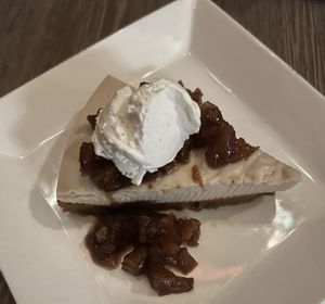An excellent vegan apple cheesecake  at Vida Cantina SF in San Francisco