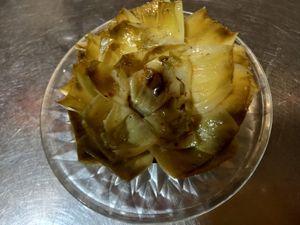 Alcachofa  en AOVE at Anfora Vegano - temporarily closed in Gandia