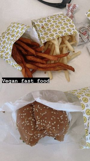 shroom burger and fries at STALK & SPADE in Wayzata