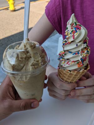 Dessert! Peanut butter shake and swirl cone at STALK & SPADE in Wayzata