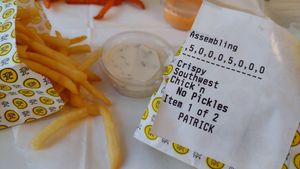 Sandwiches are clearly labeled & dipping sauces are a good portion for the price at STALK & SPADE in Wayzata