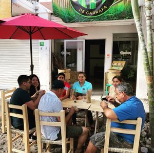 Together  at Neveria Artesanal Bamboos in Puerto Vallarta
