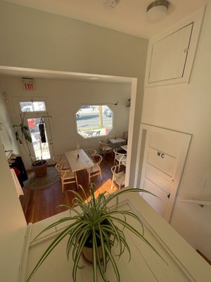 Sitting area at Mondays Plant Café in Calgary