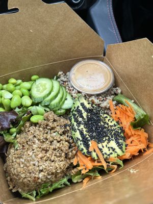 Poke Bowl  at Mondays Plant Café in Calgary