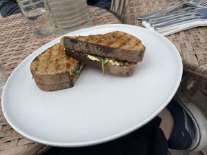 Vegetable panini  at Mondays Plant Café in Calgary