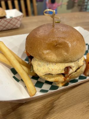 King Fu burger (kimchi)  at Guerilla Burger  in Mississauga