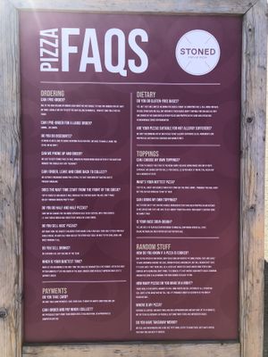 Other useful info at Stoned Pizza in Woolacombe