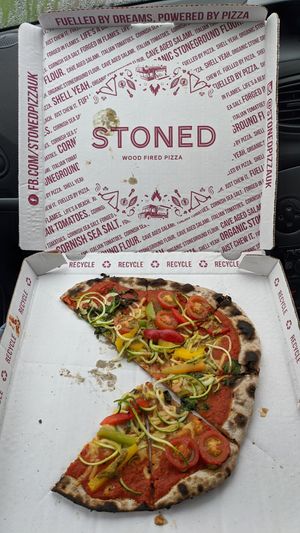 Vegan summer veggie at Stoned Pizza in Woolacombe