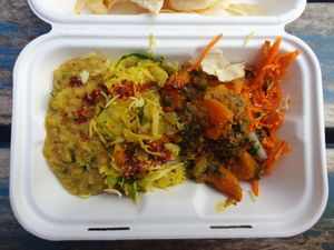 Under the poppadoms! at Barricane Beach Cafe in Woolacombe